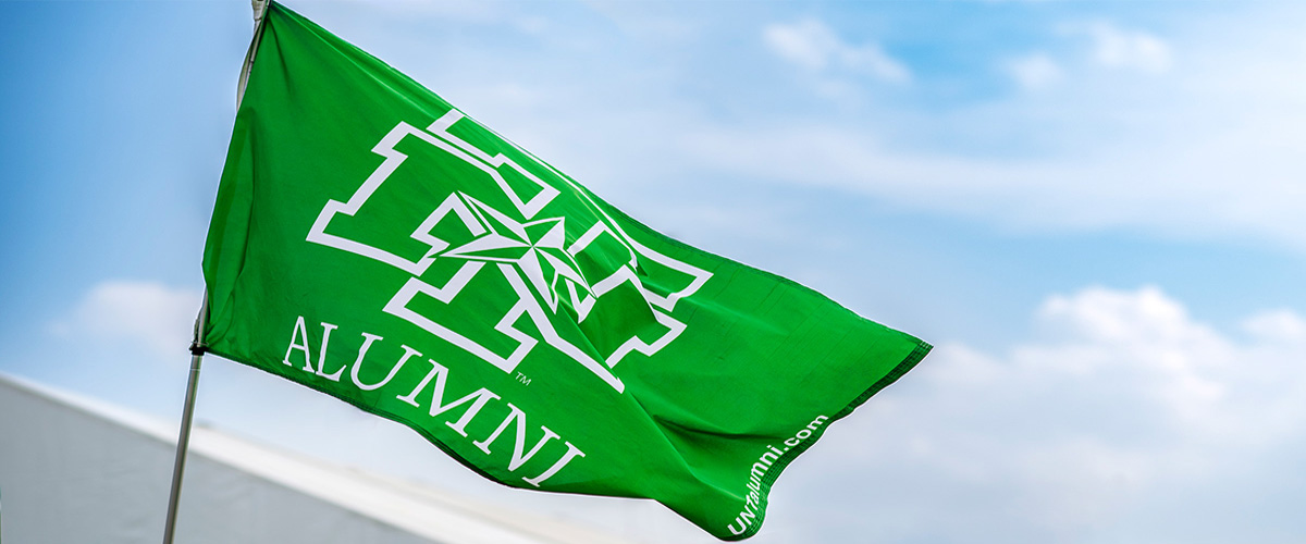 unt-alumni-association-flag-banner UNT Alumni Association flag