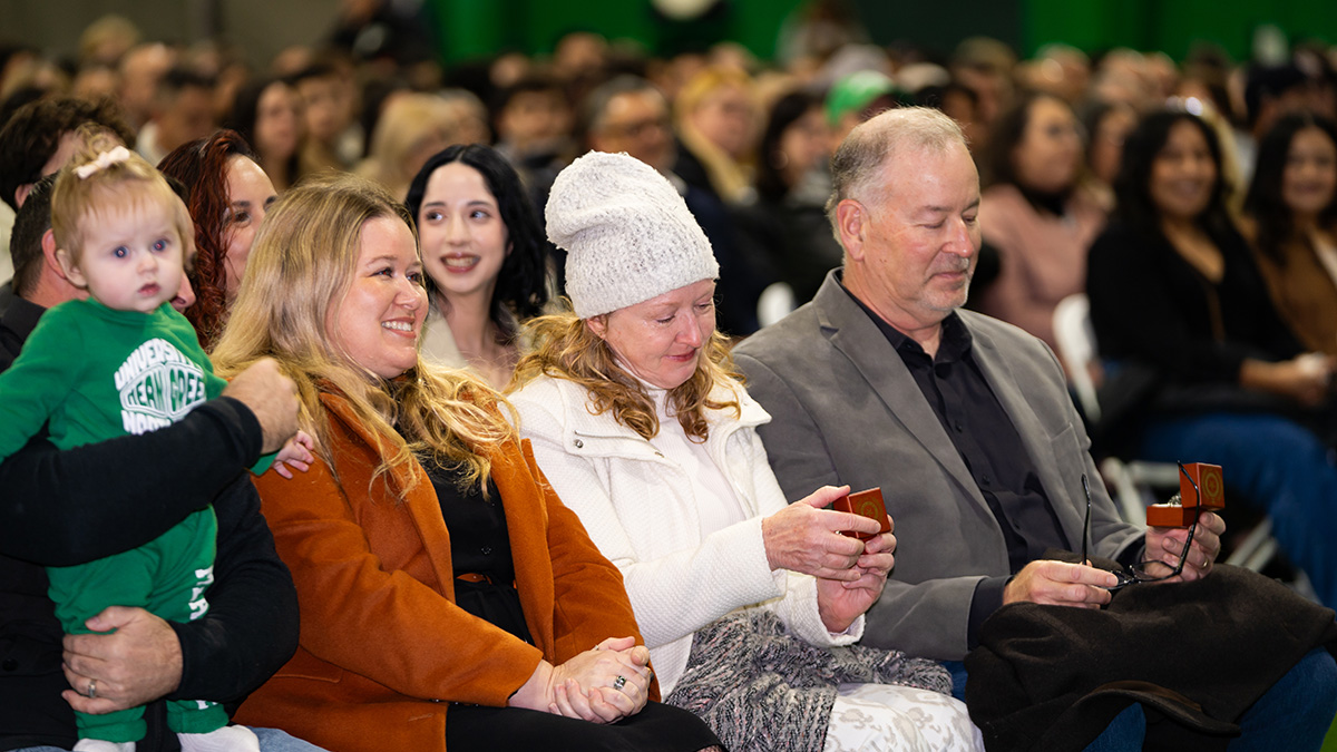 Anne Green family at the fall 2025 UNT Ring Ceremony