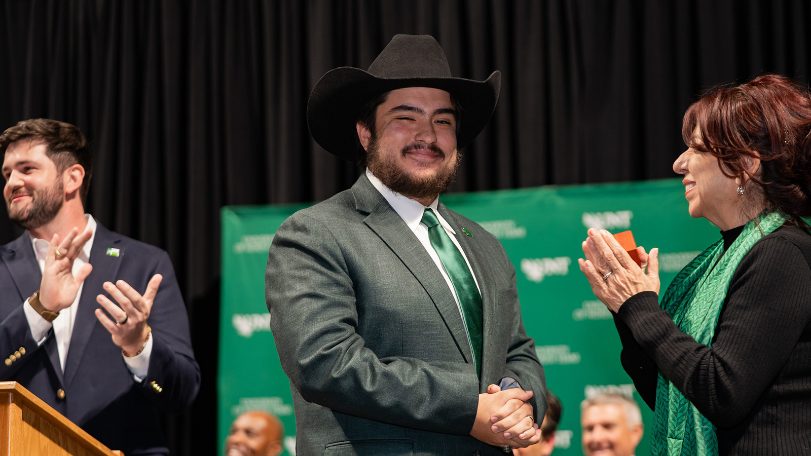 Dylan Garcia at the spring 2026 UNT Ring Ceremony