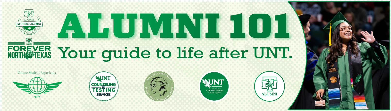 Alumni 101 event series web graphic
